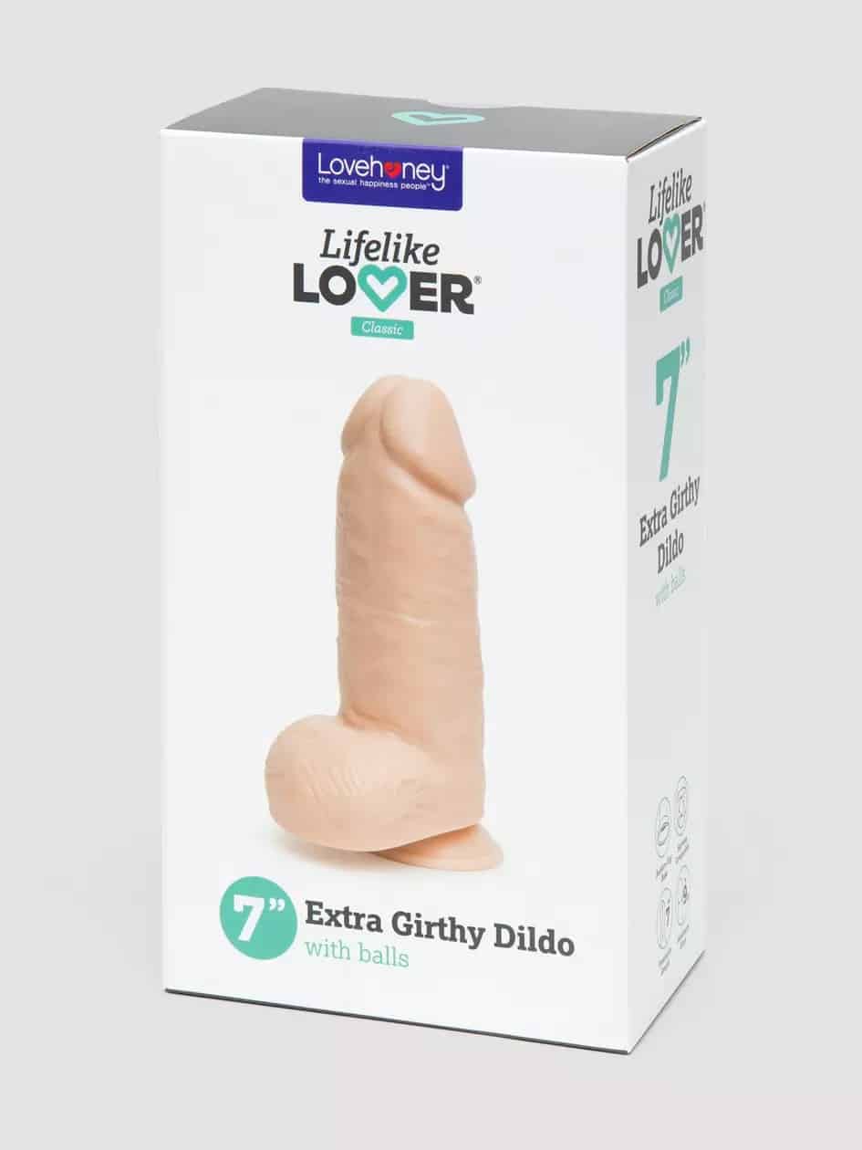 Lifelike Lover Extra Girthy Suction Cup Dildo. Slide 3