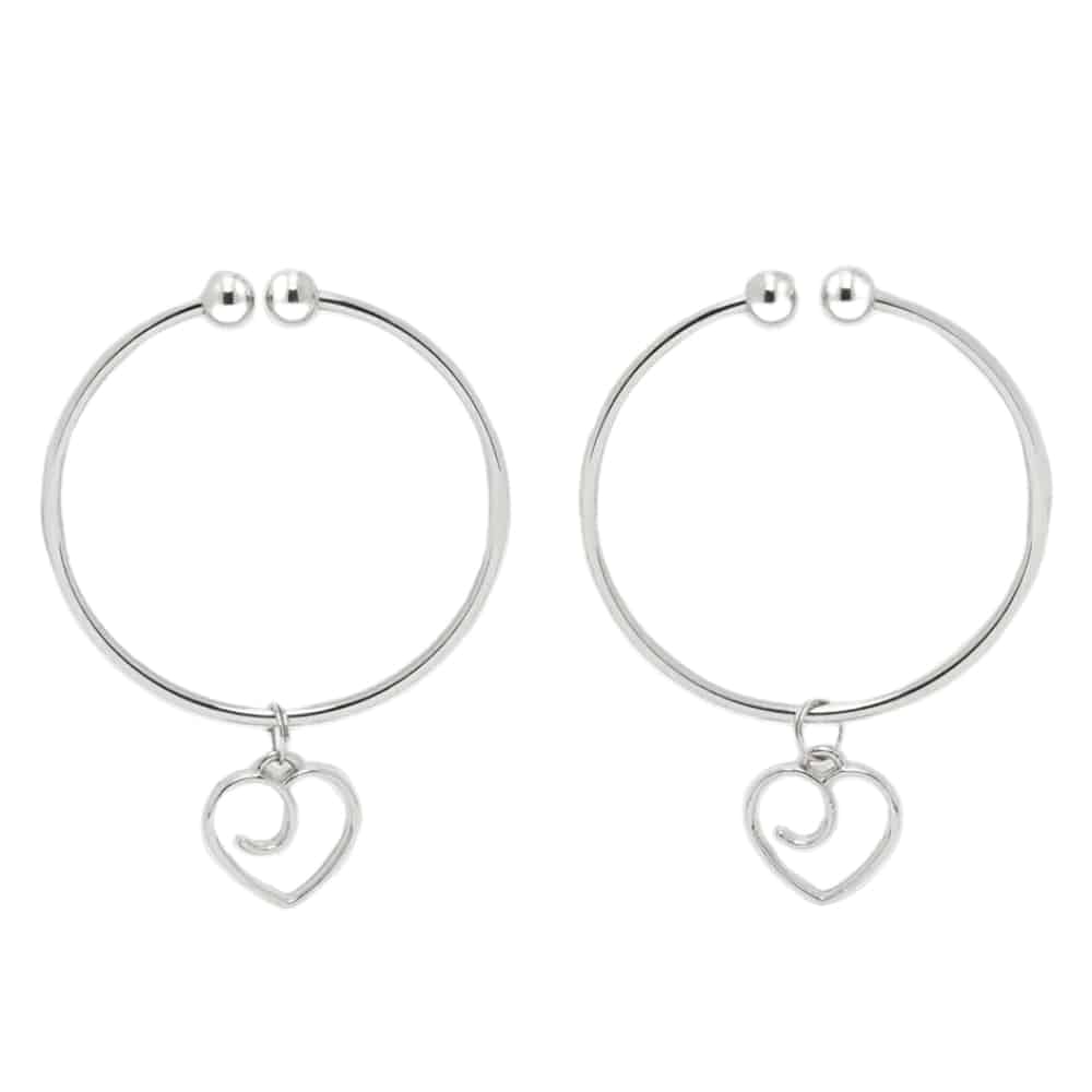 Nipple clamps with Heart Charms