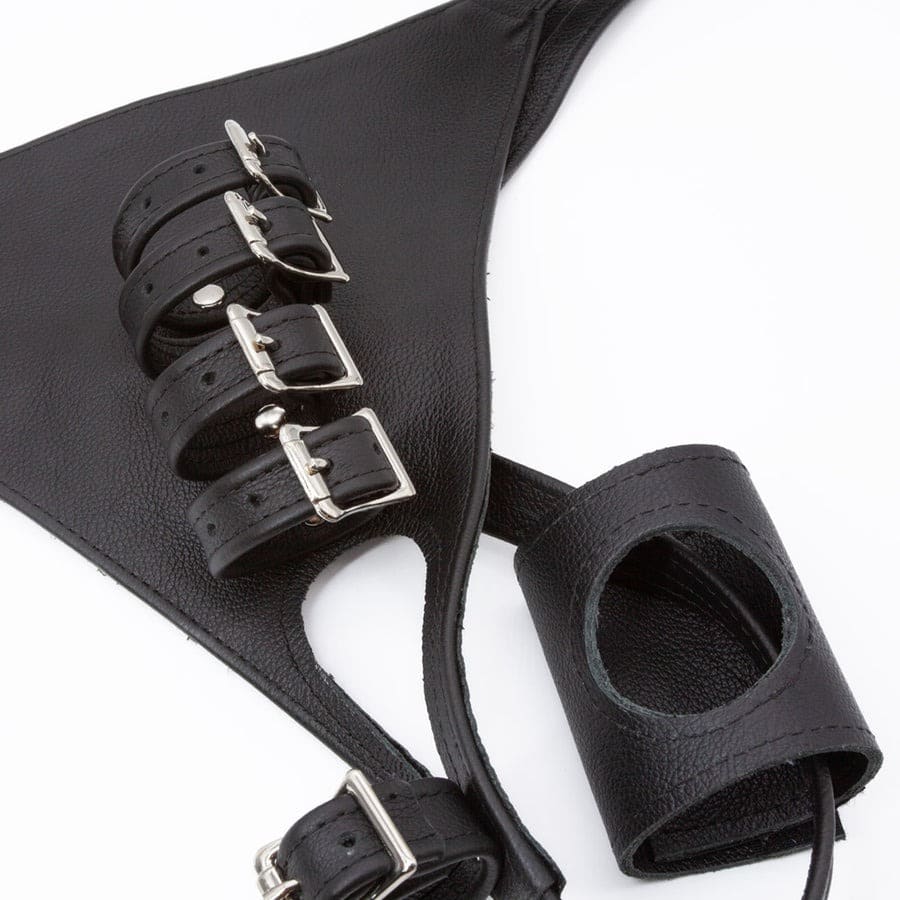 The Stockroom Leather Male Chastity Harness. Slide 2
