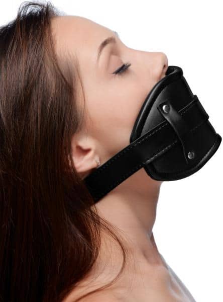Strict Cock Head Silicone Mouth Gag Black. Slide 2