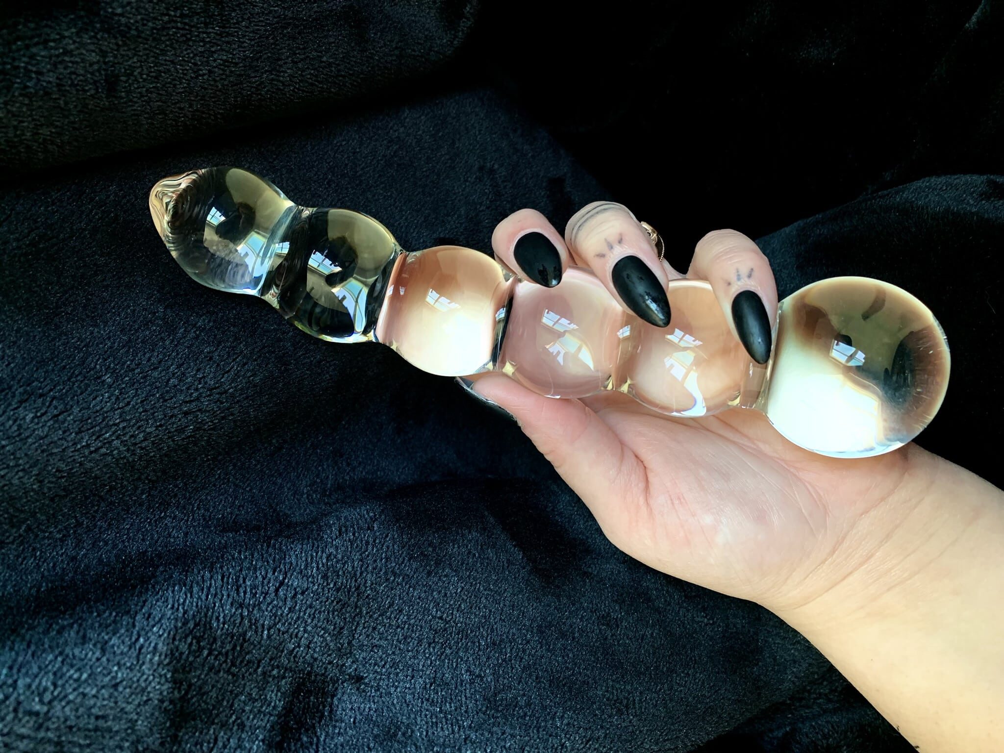 Lovehoney Beaded Sensual Glass Dildo. Slide 2