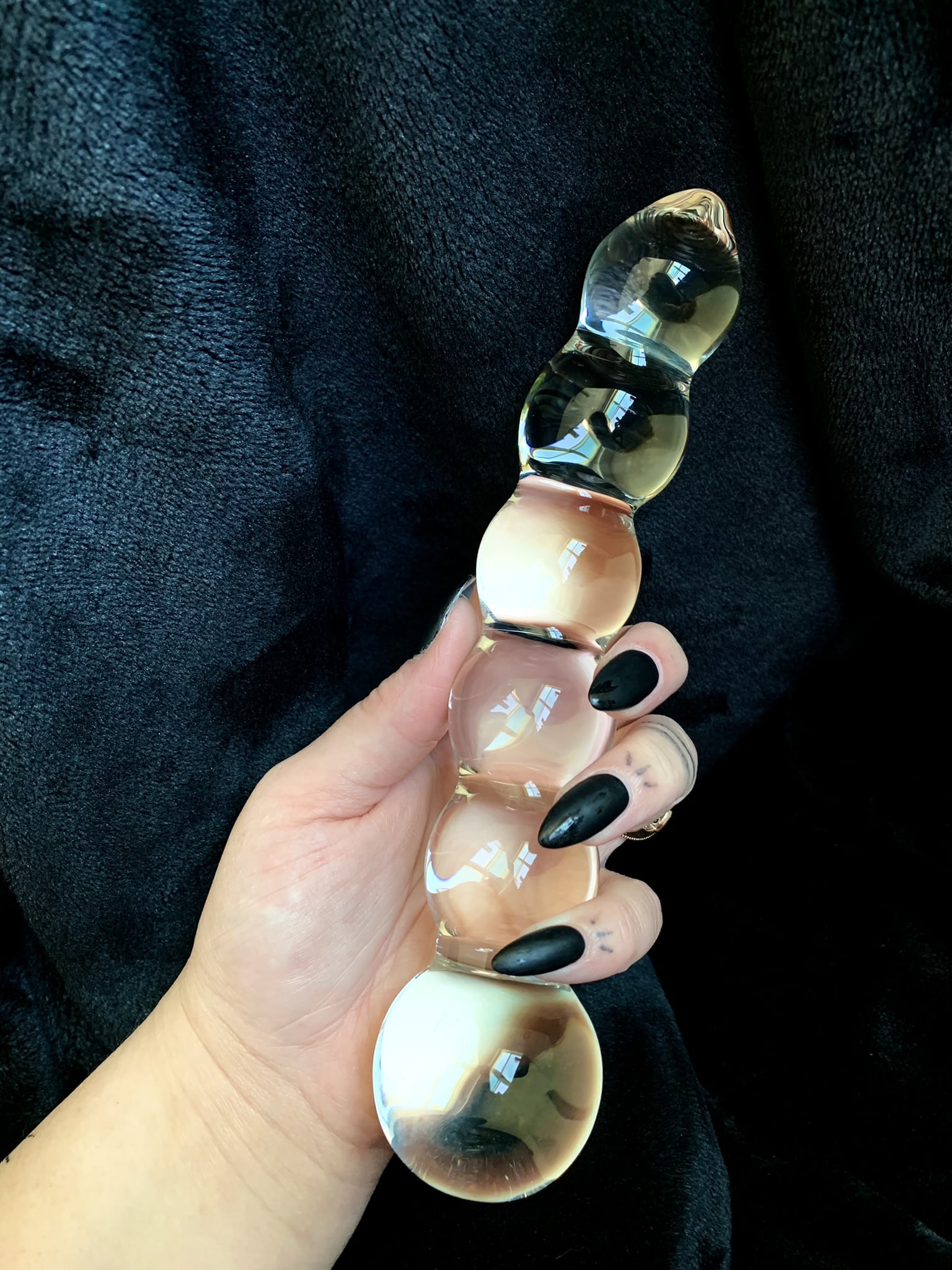 Sensual Beaded Glass Anal Beads. Slide 6