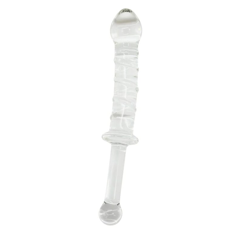 X-Long Textured Glass Dildo With Handle Review