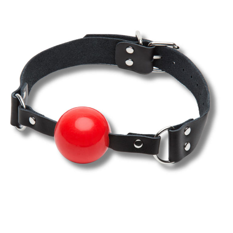 Bondage Boutique Large Leather Ball Gag in Red Review
