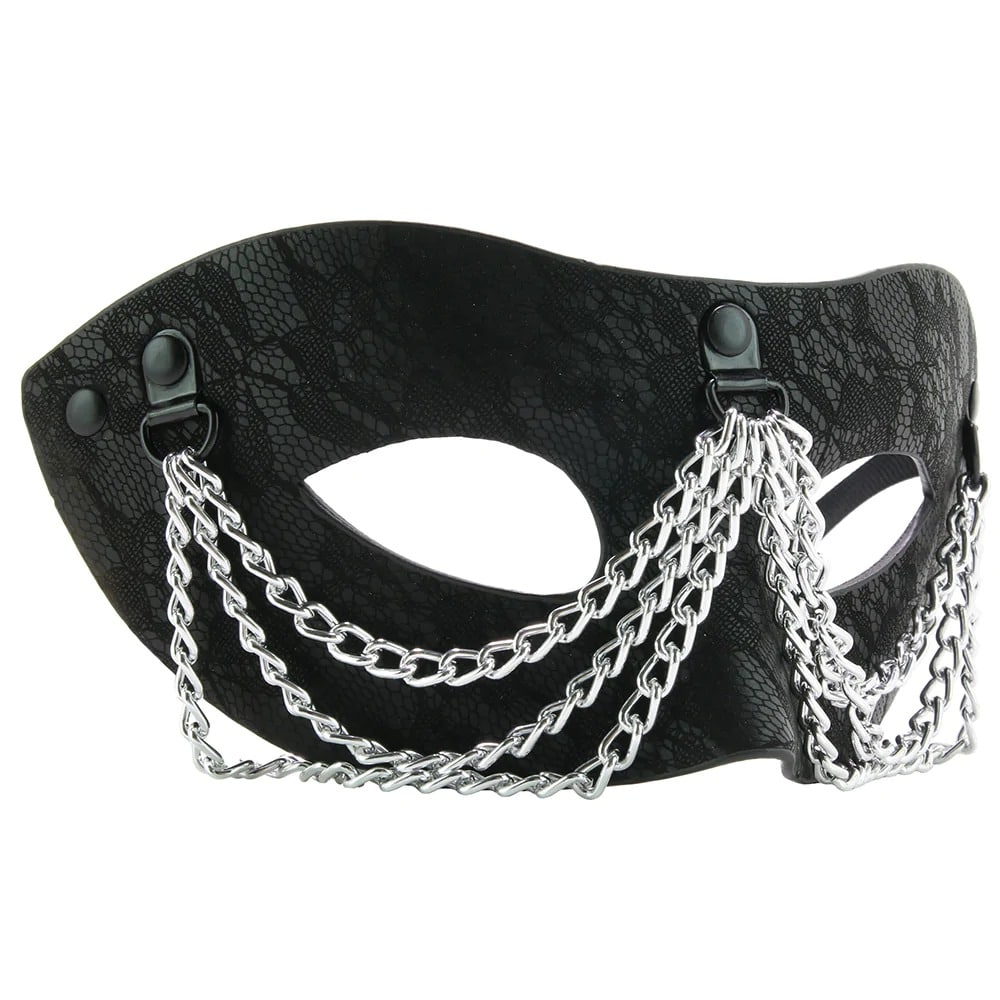 Sportsheets Sincerely Chained Lace Mask. Slide 3