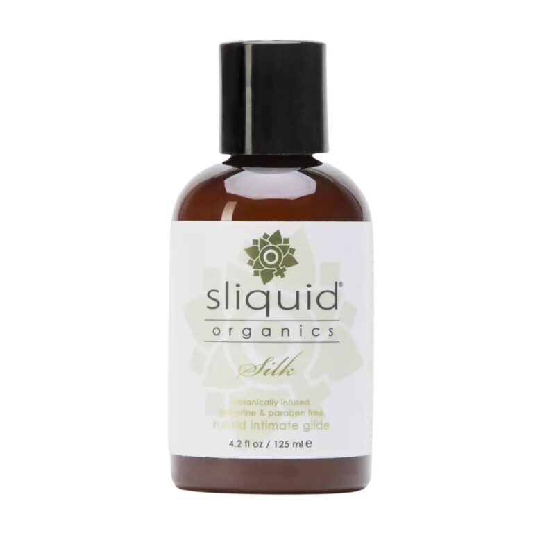 Sliquid Organics Natural Silk Hybrid Lubricant 4.2 fl oz - The Essential Tool (Lube) with Any Sex Toy for Beginners