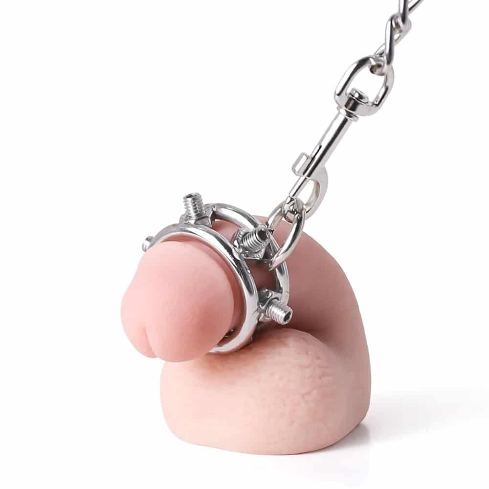 Spiked Penis Ring with Leash. Slide 3