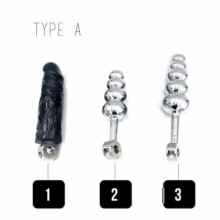Anal plugs for chastity belts - type A