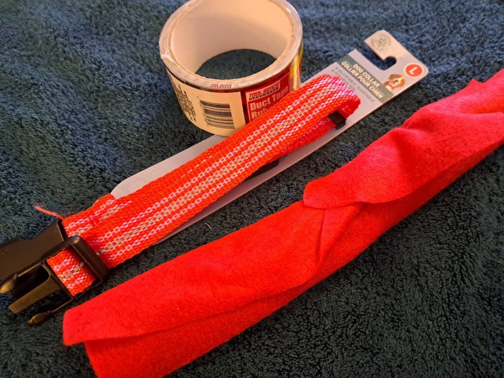 Supplies needed to make a DIY bit gag dog collar