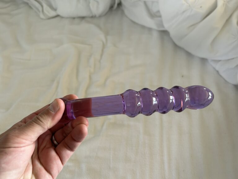Gläs Purple Rain Ribbed Glass Dildo Review