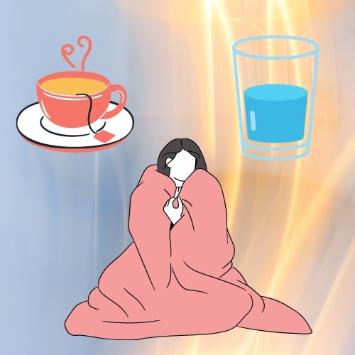 Things for aftercare - water, warm tea, or a warm blanket.