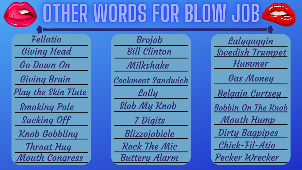 How to give a blow job: Other words for Blow Job