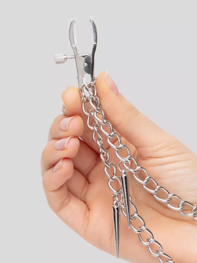 Fetish Fantasy Rock Hard Adjustable Nipple Clamps with Double Chain Review