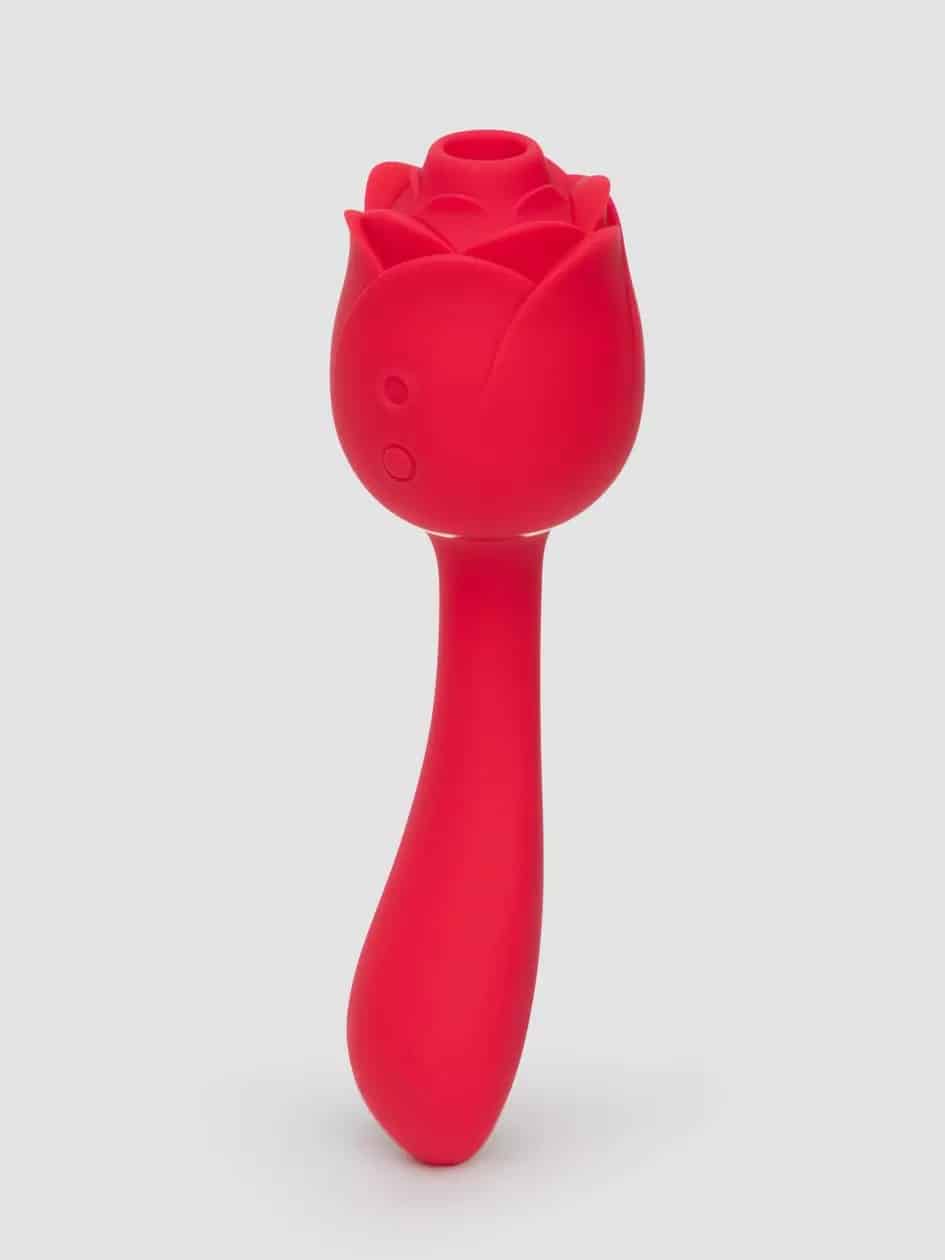 Lovehoney Floral Fantasy - Rose Clitoral Suction Stimulator with G-Spot Vibrator