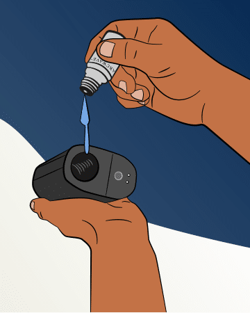 Apply water-based lube on device