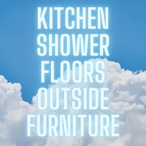 Locations for having adventurous sex: the kitchen, shower, floors, outside, on different furniture.