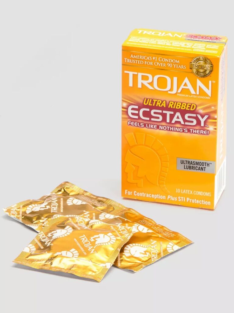 Trojan Ultra Ribbed Ecstasy Latex Condoms - Best Condom Brands