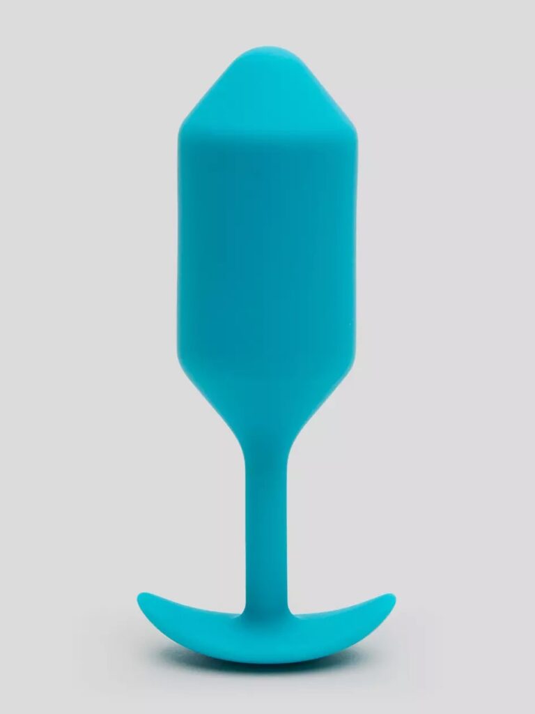 b-Vibe Snug Plug 3 Large Weighted Silicone Butt Plug 4.5 Inch - Expand Your Blue Sex Toy Collection with Butt Plugs