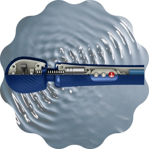 A cross-section of a magic wand vibrator reveals the mechanical components.