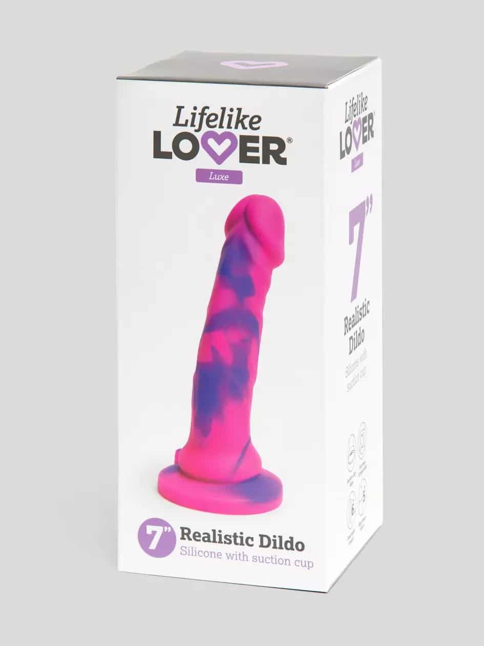 Lifelike Lover Luxe Realistic Multicoloured Dildo . Slide 10