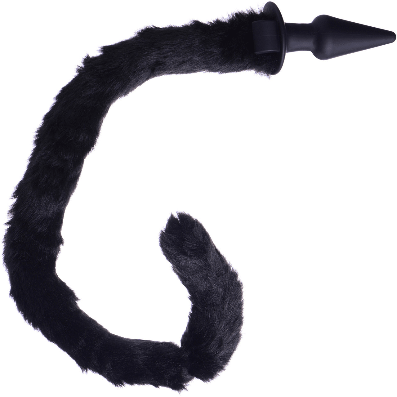 Product Tailz Anal Plug With Black Faux Fur Cat Tail & Cat Mask 