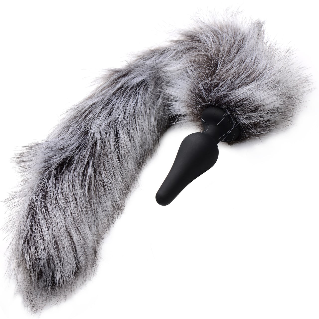Tailz Grey Wolf Faux Fur Tail and Matching Ears. Slide 2