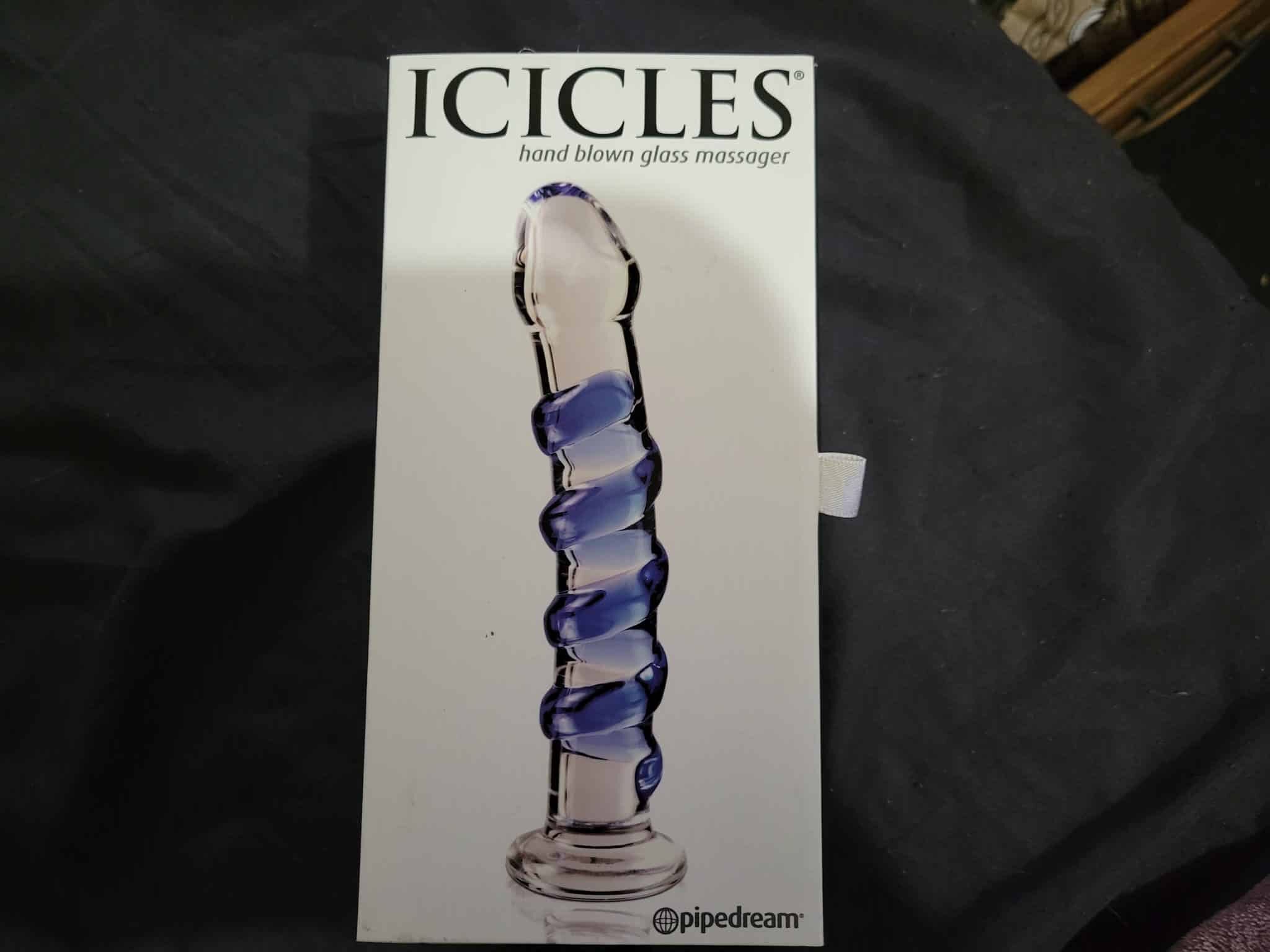 Icicles No 5 Sapphire Spiral Glass Dildo . Slide 8