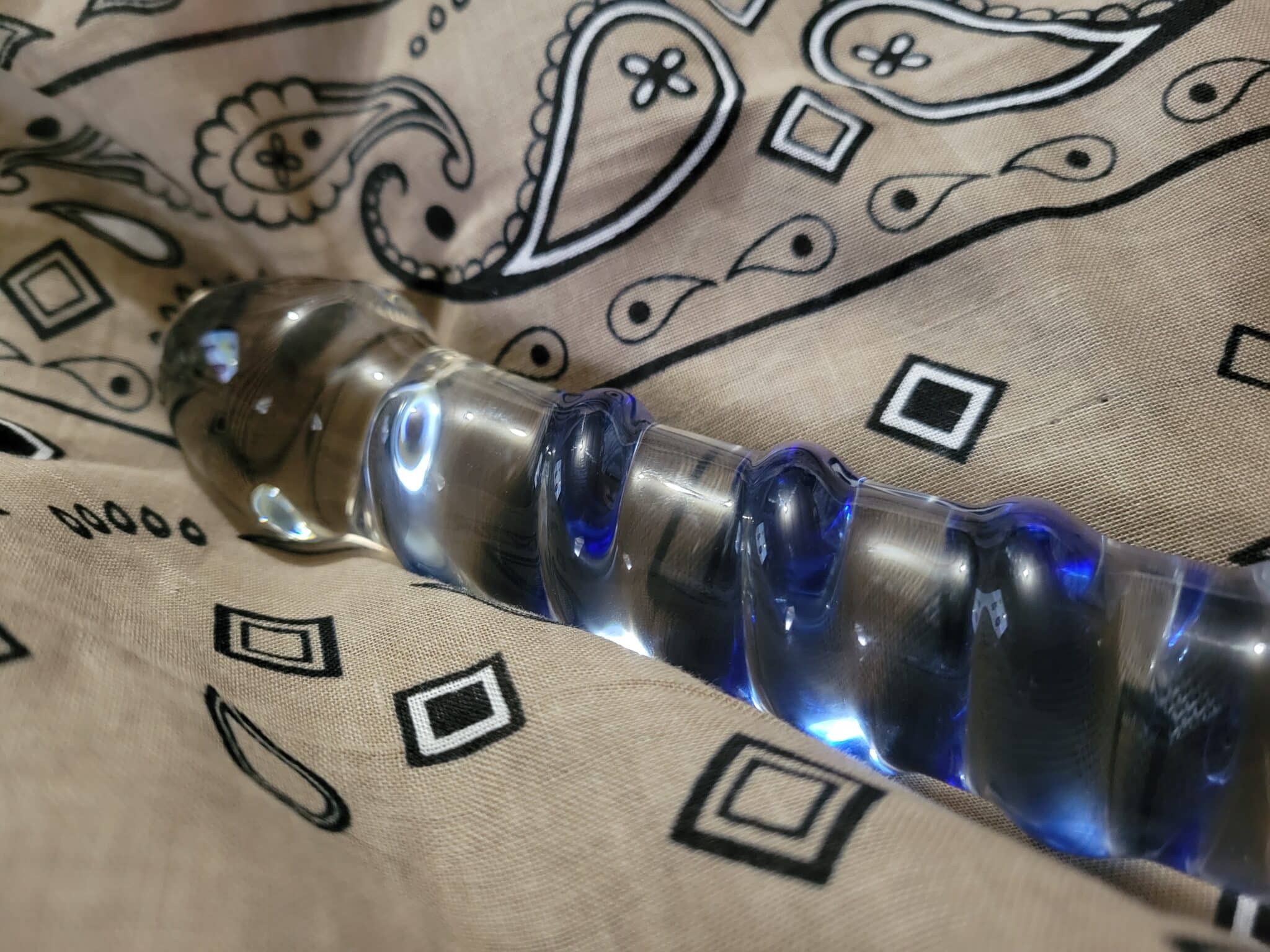 Icicles No 5 Sapphire Spiral Glass Dildo . Slide 7