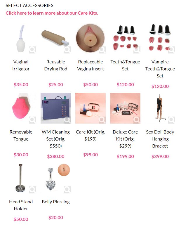 sex doll care and accessories