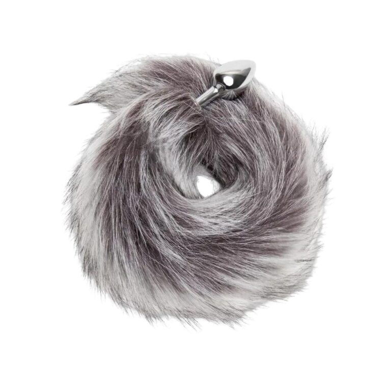Silver Fox Tail Butt Plug - Butt Plugs with Long Tails
