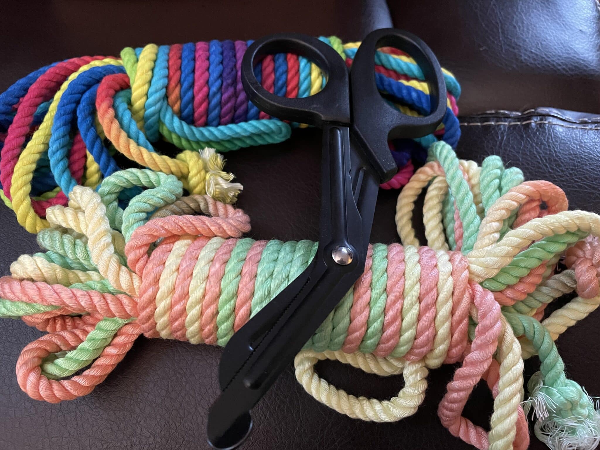 Oxy Rainbow Silk Kinbaku Bondage Rope. Slide 5