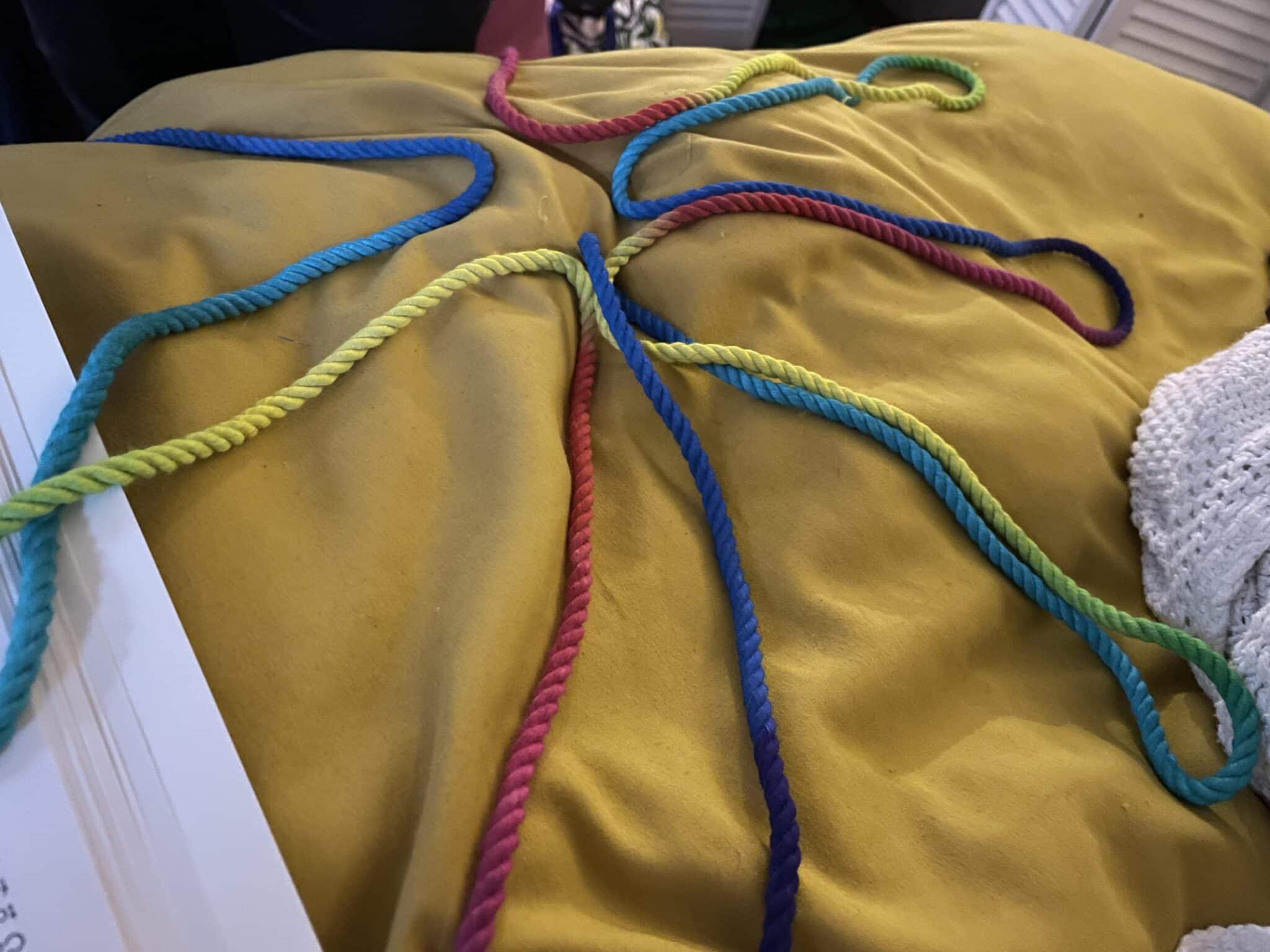 Oxy Rainbow Silk Kinbaku Bondage Rope. Slide 4