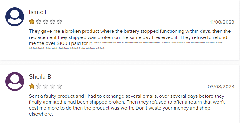 Pinkcherry reviews from unsatisfied customers.