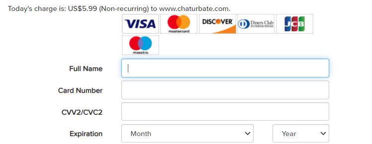 Chaturbate Payment Methods