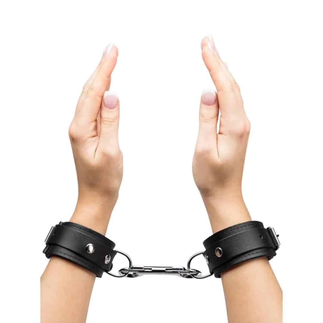 Bondage Boutique Soft Leather Handcuffs. Slide 3