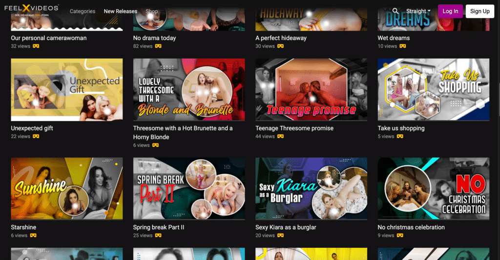 FeelXVideos latest releases section