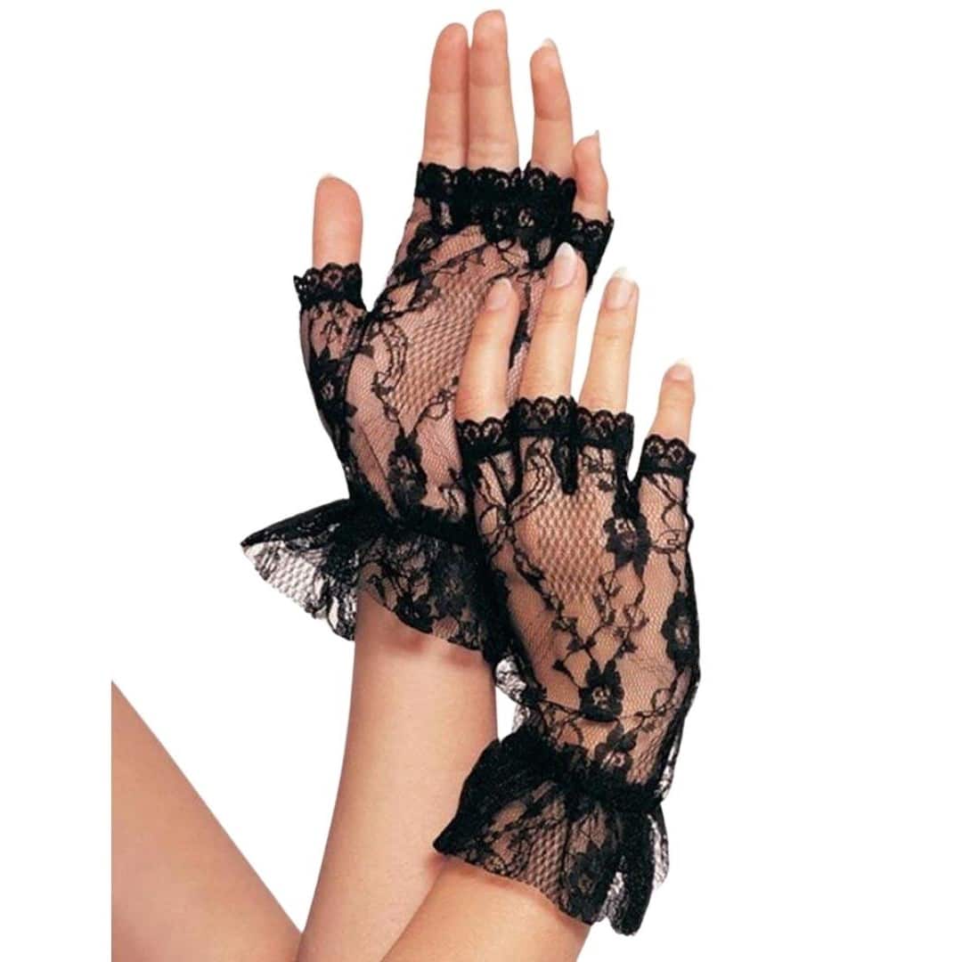 Product Wrist Length Fingerless Lace Gloves