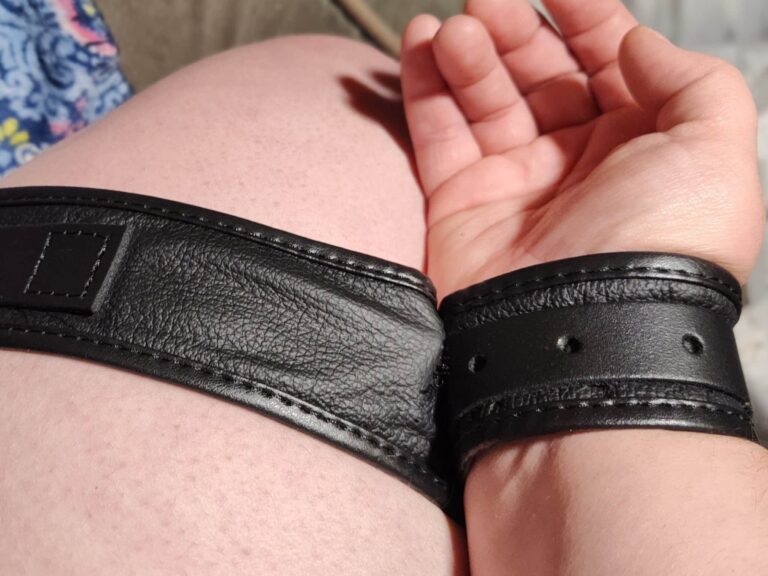 Dominix Deluxe Leather Wrist to Thigh Restraints - 