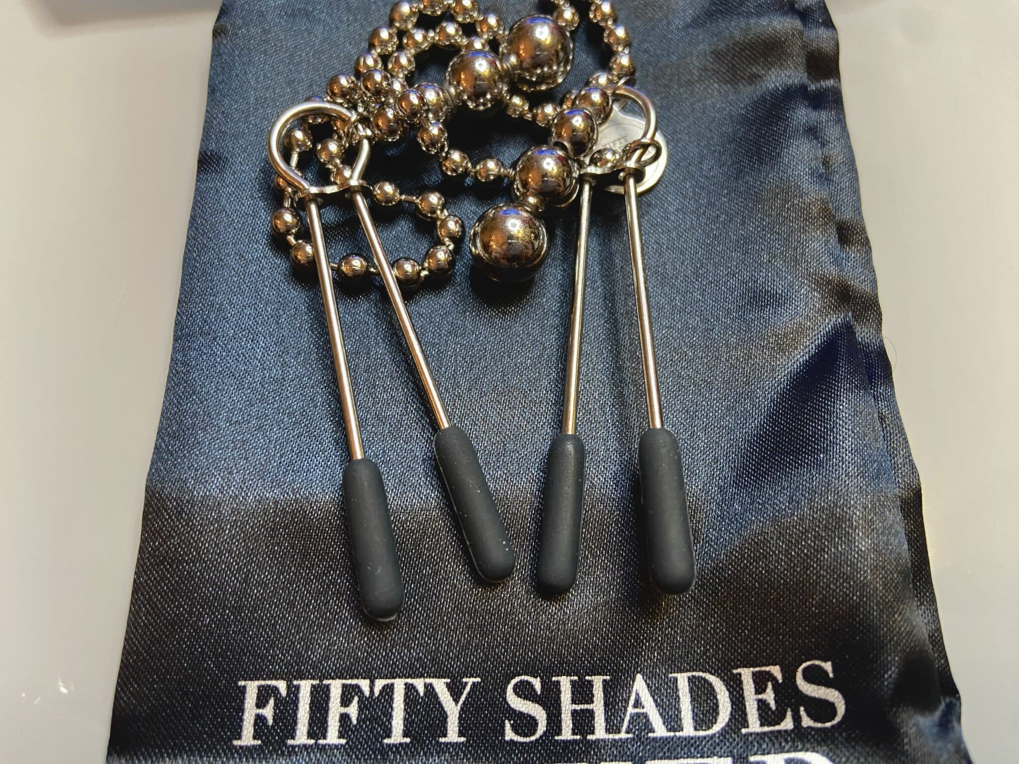 Fifty Shades Darker At My Mercy Chained Nipple Toys. Slide 5