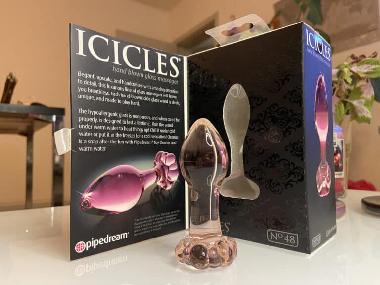 Icicles No. 48 Glass Butt Plug - <