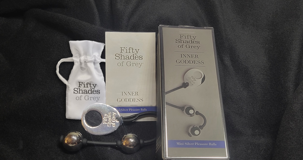 Fifty Shades of Grey Inner Goddess Mini Silver Pleasure Balls The Fifty Shades of Grey Inner Goddess Mini Silver Pleasure Balls: Presentation and Packaging