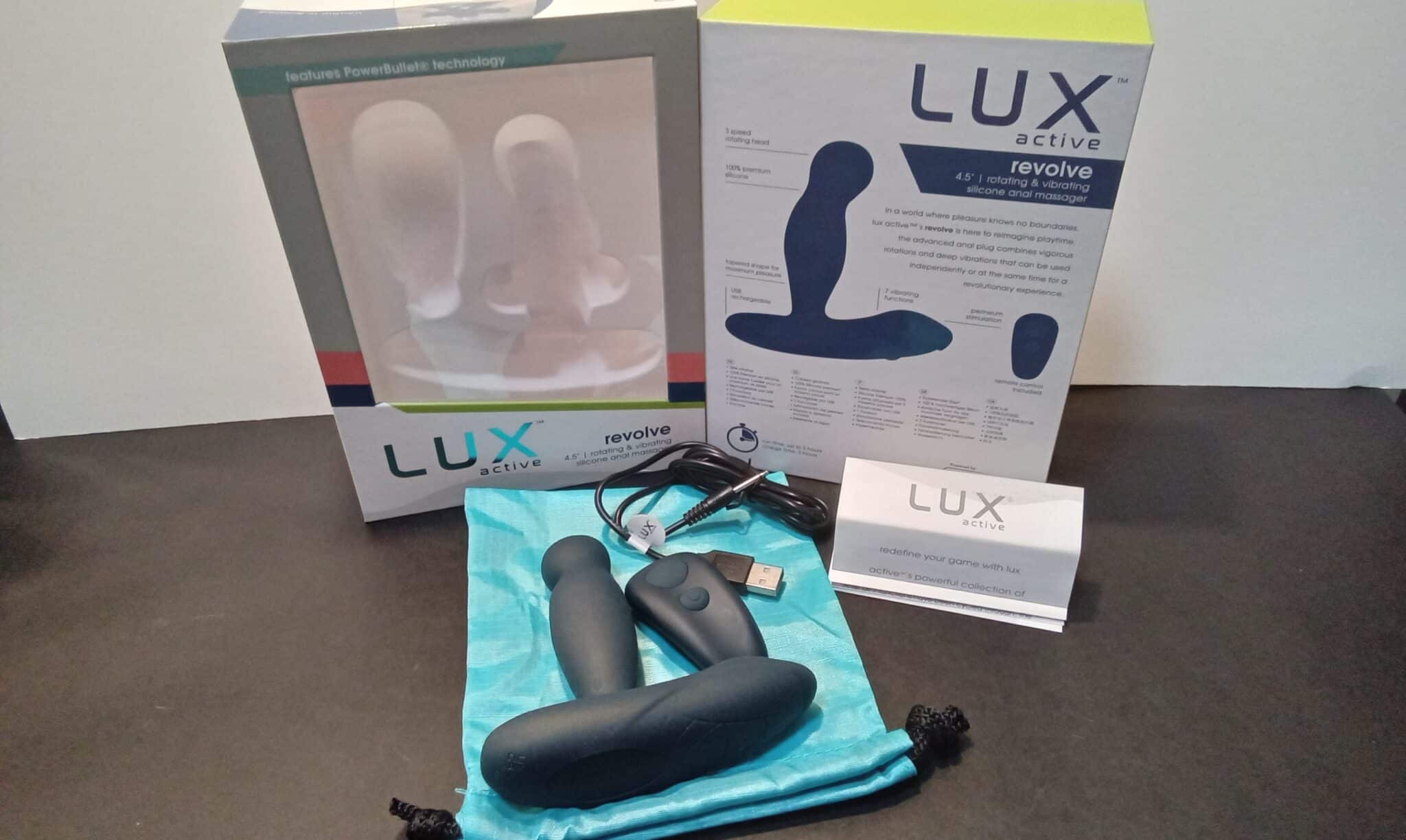 Lux Active Revolve Rotating Prostate Massager  Evaluating the Peepshow Toys - LUX ACTIVE REVOLVE’s packaging