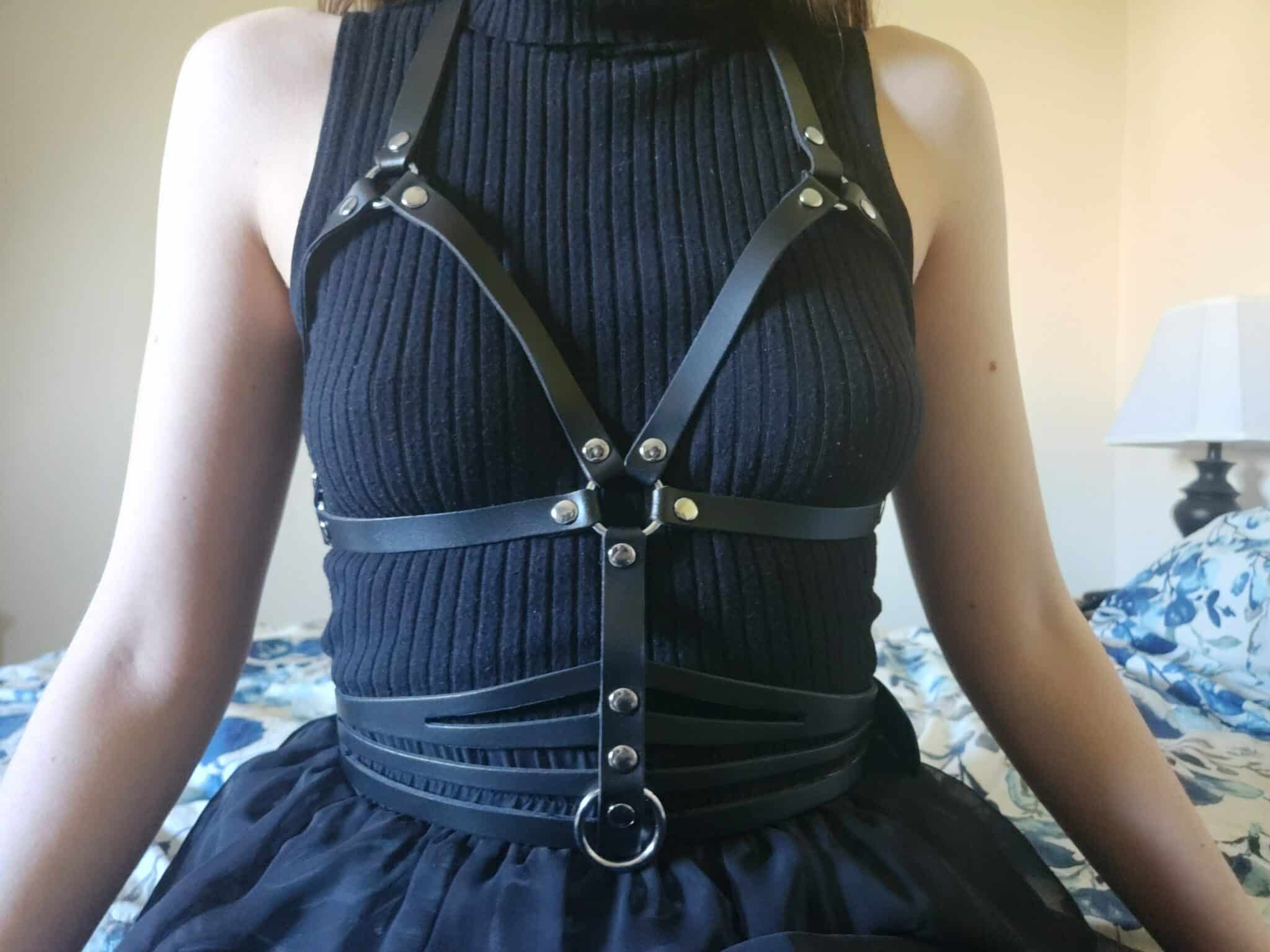 My Personal Experiences with DOMINIX Deluxe Leather Open Cup Harness Bra