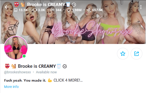 brookeshows free onlyfans page