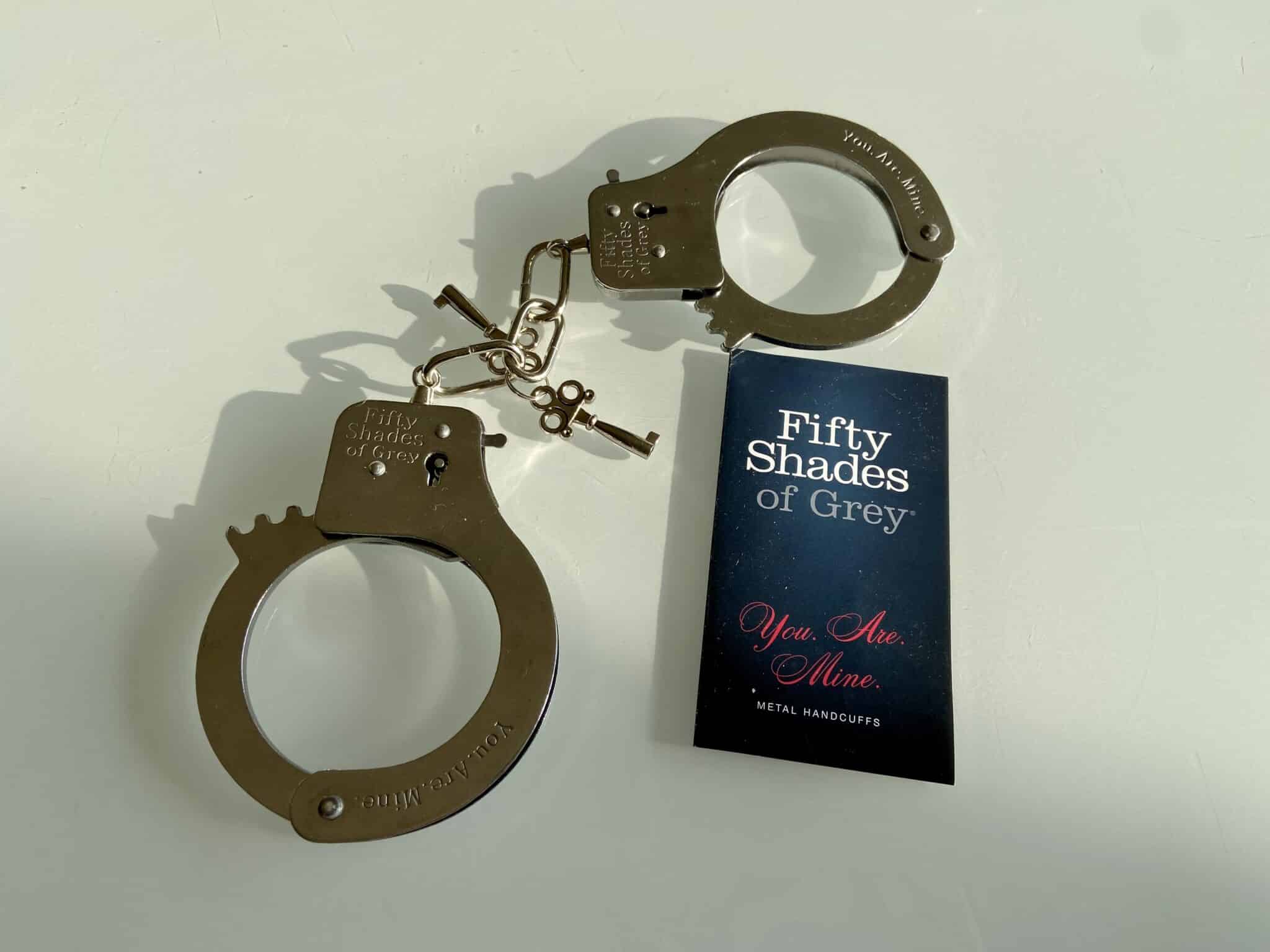 Fifty Shades of Grey You. Are. Mine. Metal Handcuffs. Slide 9