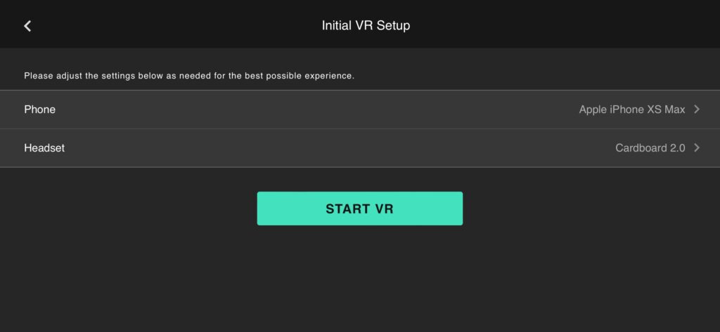 Czech VR initial VR setup