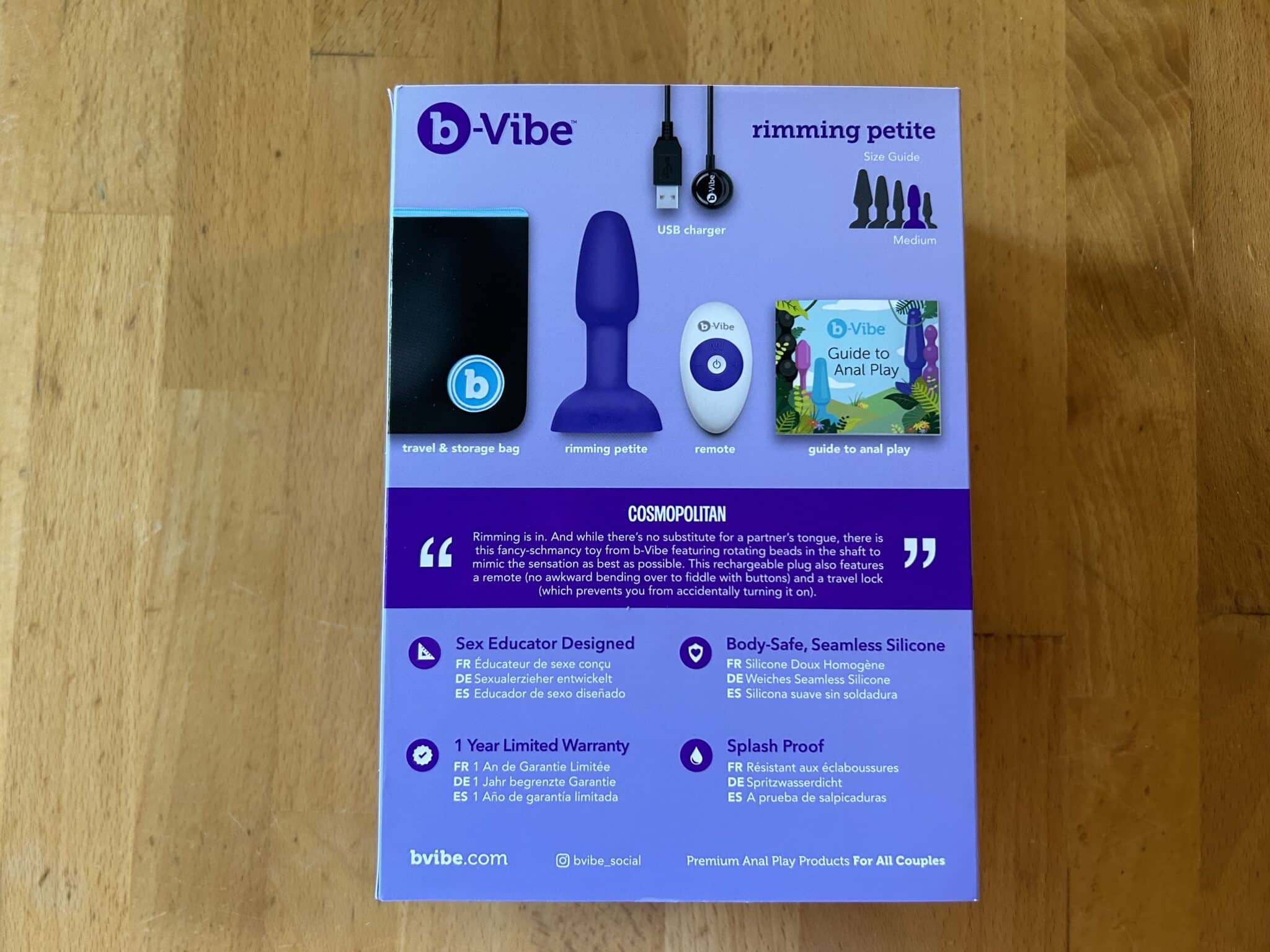 b-Vibe Rimming Plug Petite Ease of Use