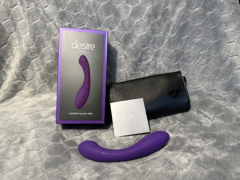 Desire Luxury Weighted Curved Silicone Dildo - <