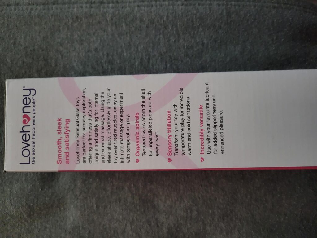 Lovehoney Spiral G-Spot Sensual Glass Dildo - 