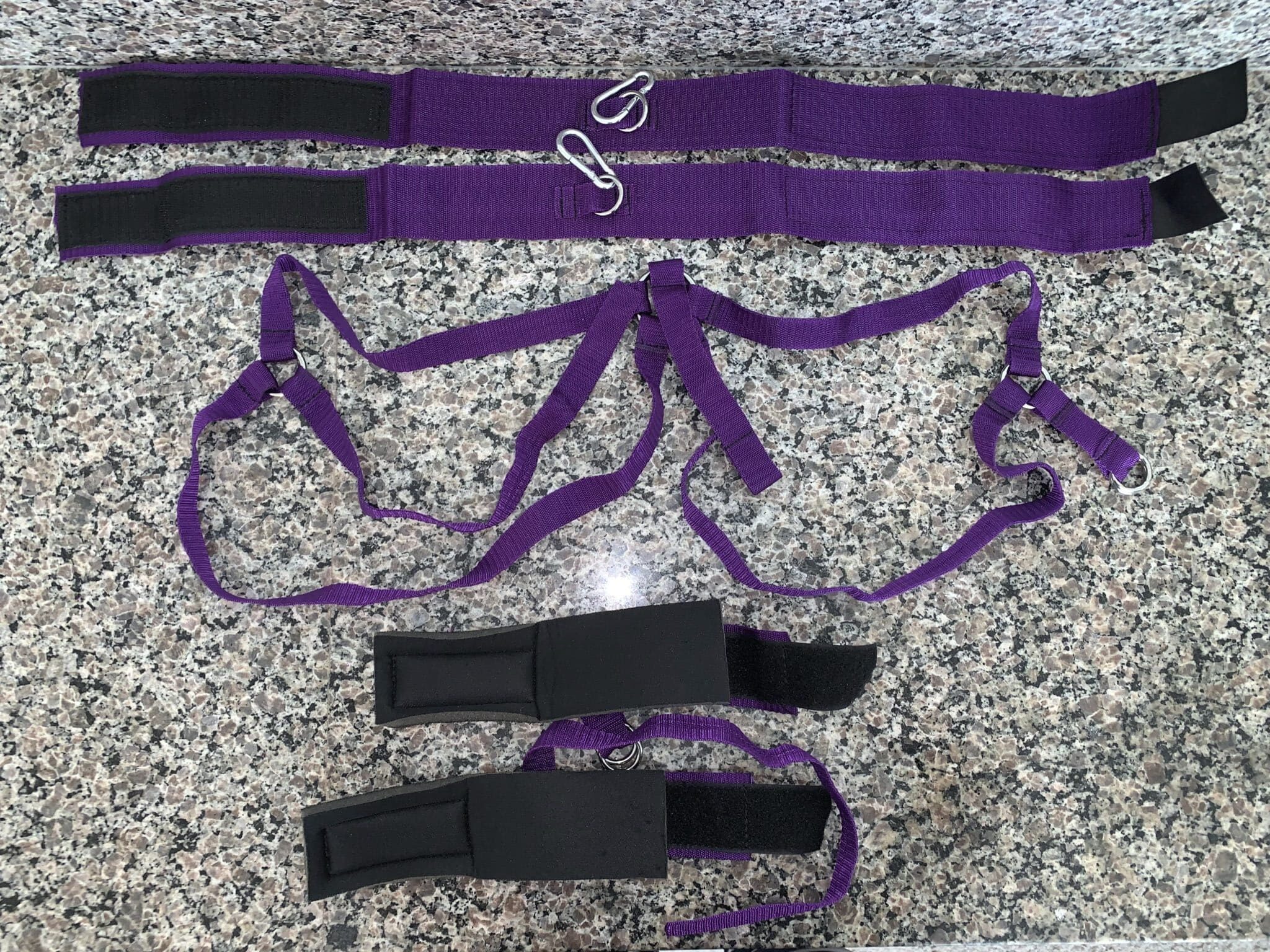 Purple Reins Body Harness with Wrist and Thigh Restraint Price